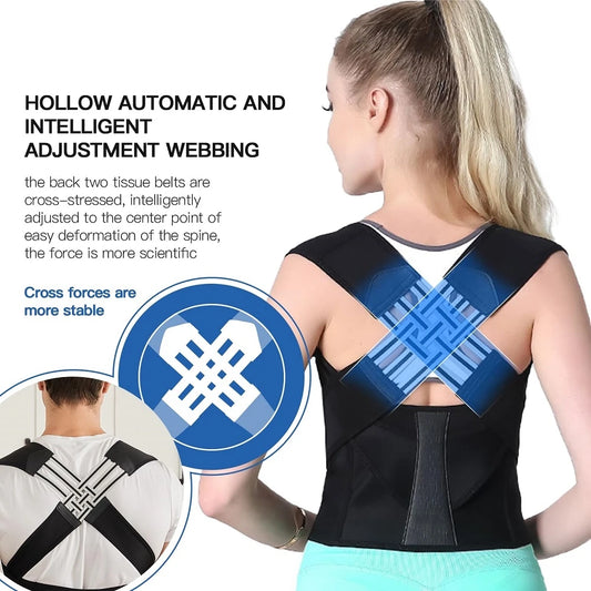 Adjustable Back Brace Posture Corrector – Full Back Support for Pain Relief