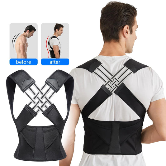 Adjustable Back Brace Posture Corrector – Full Back Support for Pain Relief